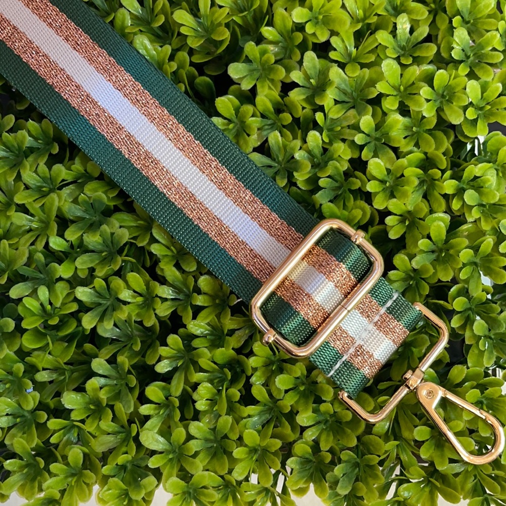Handbag Replacement Strap, Crossbody Strap, Guitar Strap, Metallic Gold